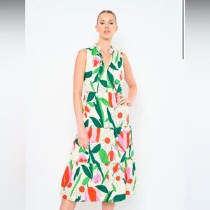 Floral V-Neck Sleeveless Dress